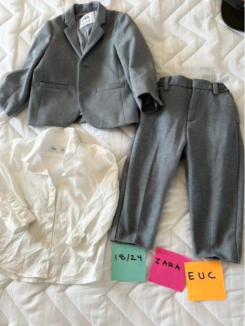 Zara blue suit and shirt 18-24